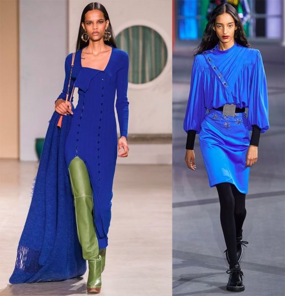 Синий цвет в одежде и модные тенденции