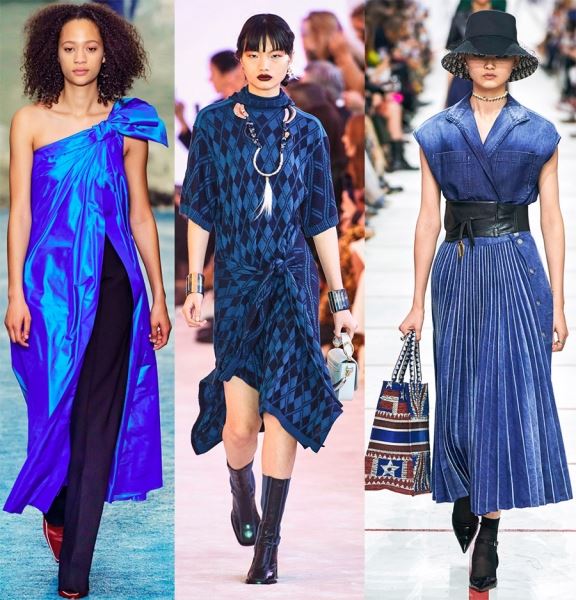 Синий цвет в одежде и модные тенденции
